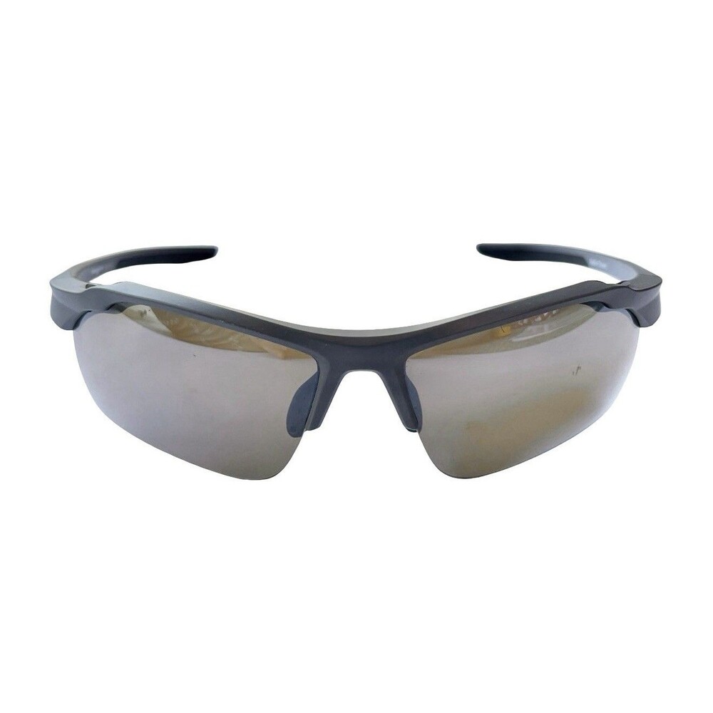 Impulse Sport Sunglasses Gray Silver Mirror Wraparound Y2K Cycling Running Mens